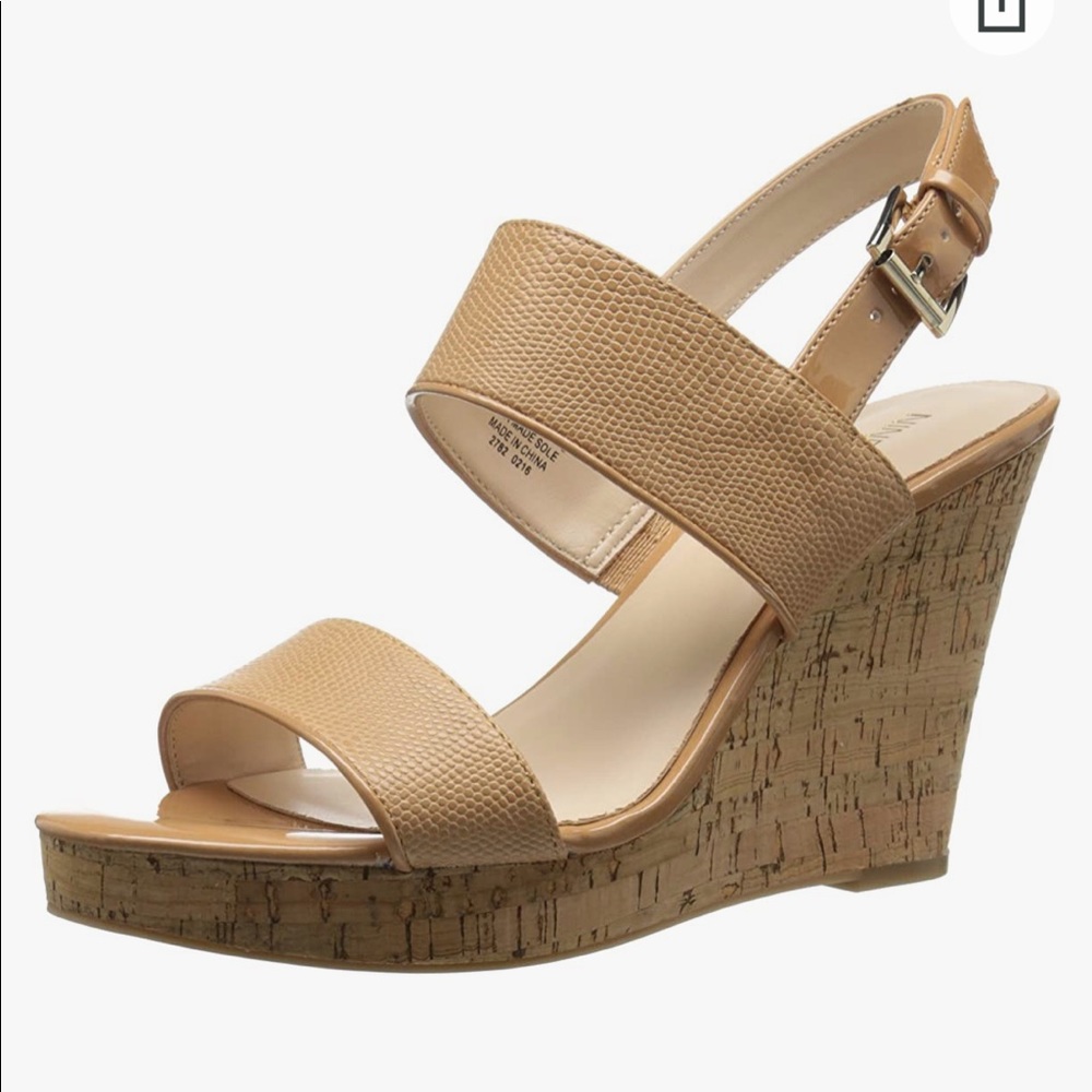 Nine West Lucini Wedge Sandals 6.5